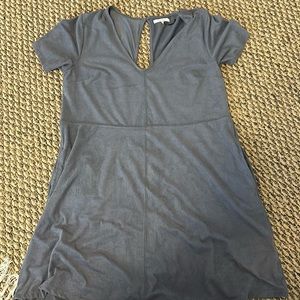 Gray/blue suede dress